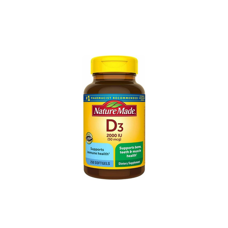 Vitamin D3, 250 Softgels, Vitamin D 2000 IU (50 mcg) Immune Health, Strong Bones