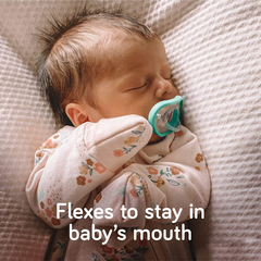 Baby Pacifiers 0-3 Month - Orthodontic, Curves Comfortably with Face Contour
