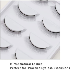 20 Pairs Practice Lashes for Eyelash Extensions Supplies, Training Lashes Self-adhesive