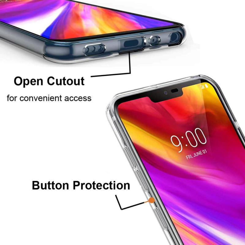 Case Compatible with LG G7 Thinq Case Clear with Design Soft TPU Shock Abso