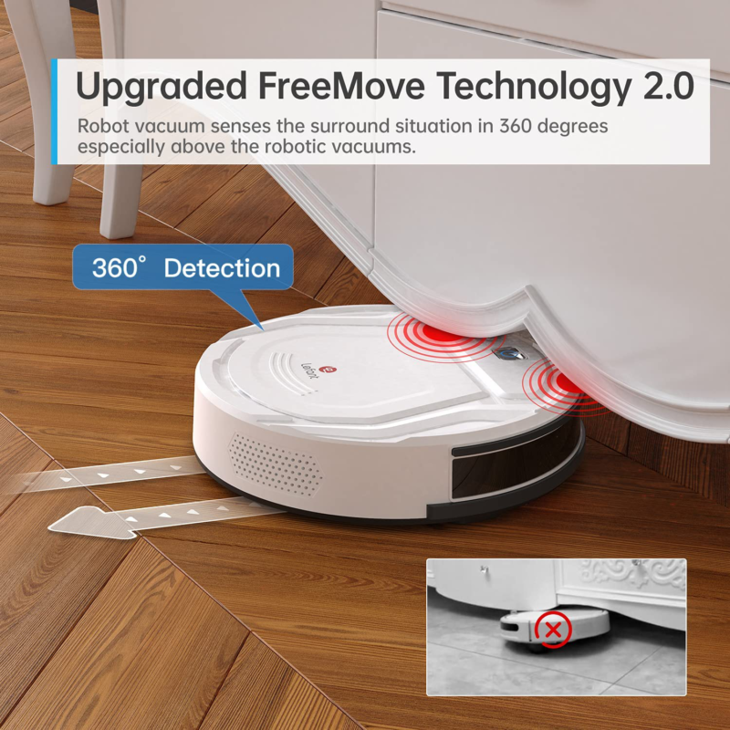 Robot Vacuum Cleaner, 1800Pa Strong Suction,Slim, Quiet, Automatic Self-Charging
