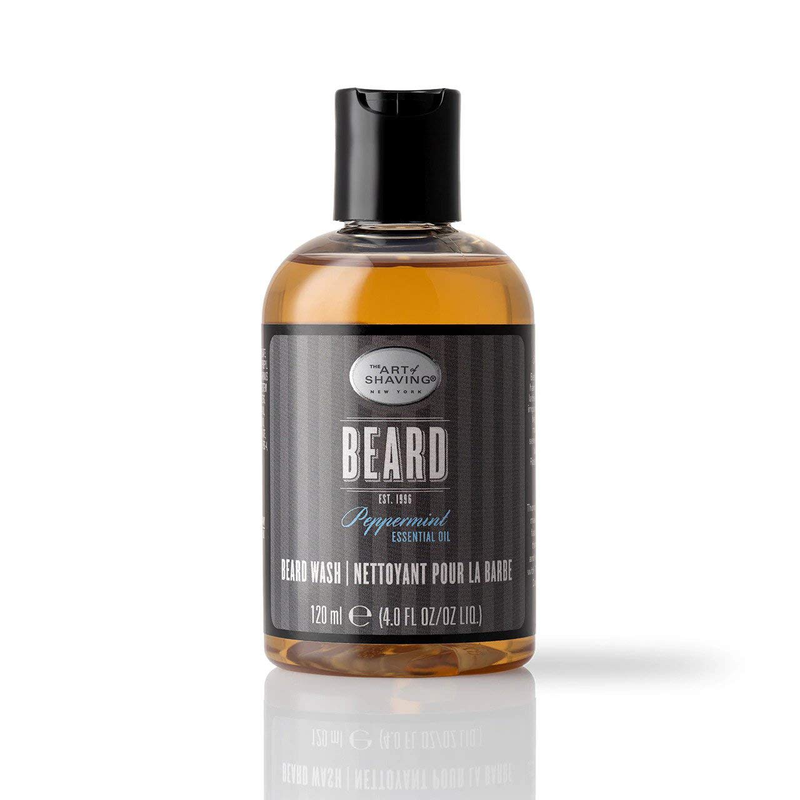 The Art of Shaving Beard Wash - Leaves Beard Hair Clean & Soft, Removes Dirt, Oil, & Impurities, Peppermint, 4 Ounce