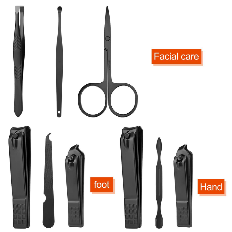 Manicure Set Personal Care - Nail Clipper Kit Luxury Manicure 8 in 1 Professional Pedicure Set Grooming Kit Gift for Men Husband Boyfriend Parents Women Elder Patient Nail Care