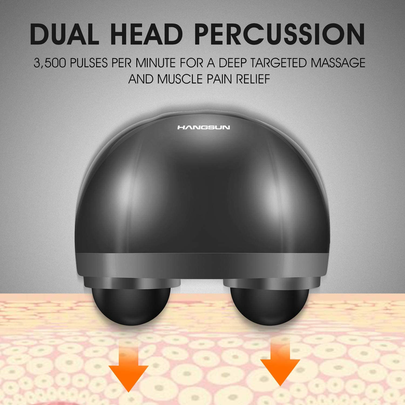 Handheld Neck Back Massager MG460 Deep Tissue Percussion Massage for Shoulder, Leg, Foot, Muscles, Electric Double Head Full Body Massagers