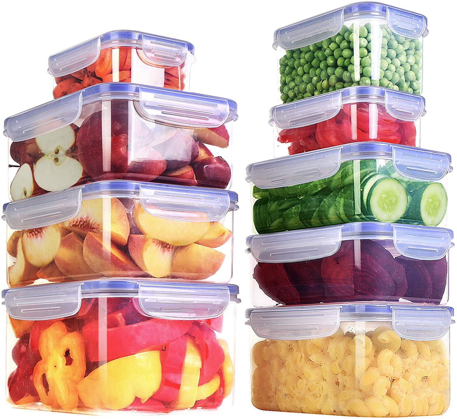 Large Food Storage Containers Airtight Leak Proof Food Containers with Lids  for Lunch Leftover Storage Bowl Fruit Keep Fresh