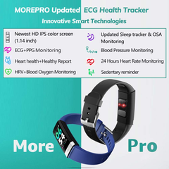 Heart Rate Monitor Blood Pressure Fitness Activity Tracker with Low O2 Reminder, IP68 Waterproof Smartwatch for Android Ios Phones
