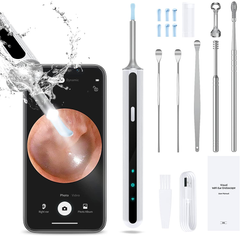 Ear Wax Removal Ear Wax Camera 1080P FHD Earwax Cleaner Wireless Ear Wax Removal Tool with 6 LED Light Compatile with Iphone,Ipad, Android for Kids