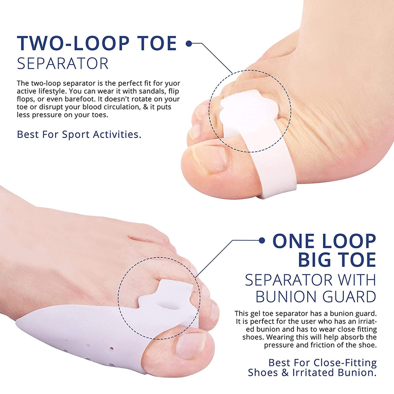 Vicorrect Bunion Corrector & Bunion Toe Separators, Orthopedic Bunion Splint for Big Toe Pain Relief and Toe Straightening, Hallux Valgus Brace for Day/Night Support