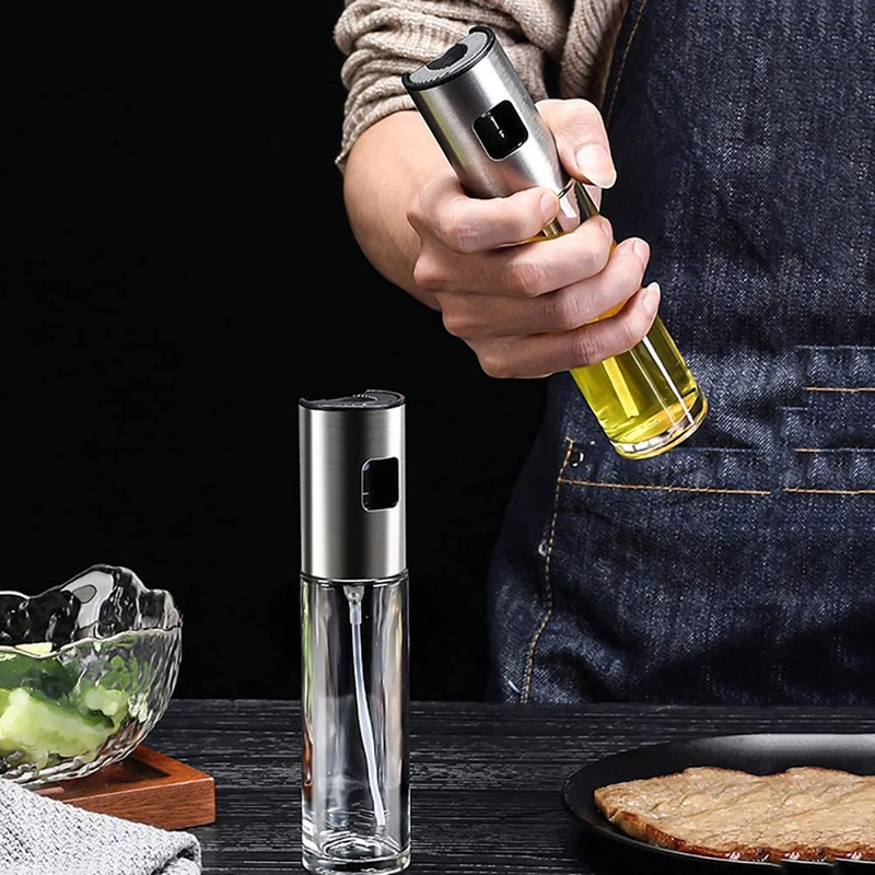 Oil Sprayer Mister for Cooking Olive Oil Spritzer for Air Fryer Vinegar Vegetable Oil Dispenser Portable Mini Kitchen Gadgets for Salad,Baking,Grilling,Bbq,Roasting