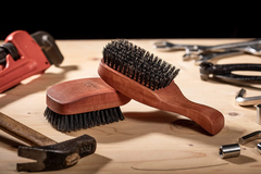 Hair & Beard Brush - Stiff Bristles - Natural Boar Bristles Pear Wood - All Beard and Hair Types - Men'S Hair Brush and Beard Brush