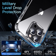 Crystal Clear for Iphone 12 Pro Case, Iphone 12 Case [Not Yellowing] [Military Grade Drop Tested] Shockproof Protective Phone Case Slim Thin Cover (6.1'') 5G 2020- Clear