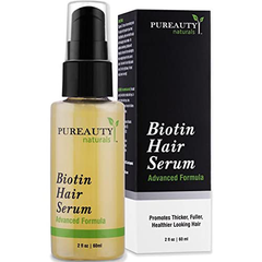 Biotin Hair Growth Serum Advanced Topical Formula to Help Grow Healthy, Strong Hair Suitable for Men and Women of All Hair Types Hair Loss Support by Pureauty Naturals