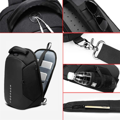 Men's Shoulder Bag, Small Sling Messenger Bags, Water Repellent Cross Body Chest Bag, Running Hiking Biking Daypacks 