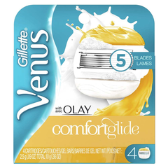 Gillette Venus Comfortglide Womens Razor Blade Refills, 4 Count, Infused with Olay Coconut Scent