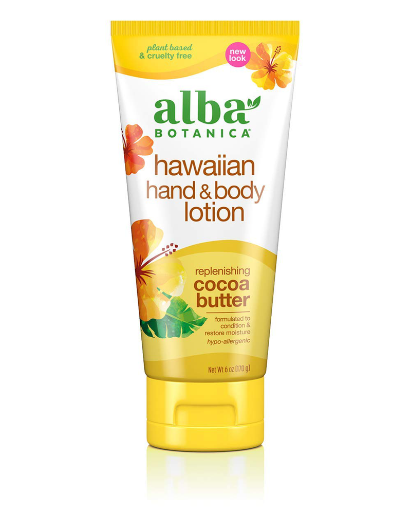 Alba Botanica Hawaiian Hand & Body Lotion, Replenishing Cocoa Butter, 6 Oz (Packaging May Vary)