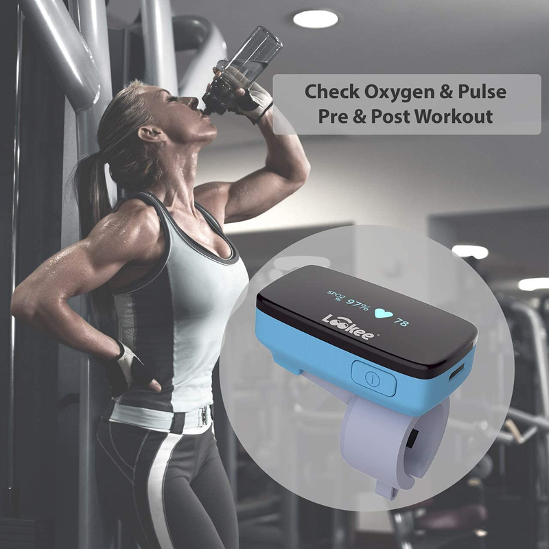 LOOKEE O2-Ring Sleep Oxygen Monitor Tracker | Vibrating Indicator for Low O2 | Tracks Oxygen Level and Heart Rate | Free APP for Sleep Insights | Sports or Aviation Use Only