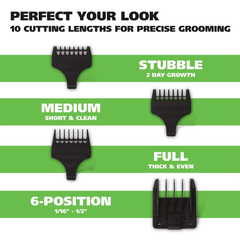 Wahl Groomsman Corded or Cordless Beard Trimmer for Men - Rechargeable Grooming Kit for Facial Hair - Hair Clipper, Shaver, & Groomer - Model 9918-6171