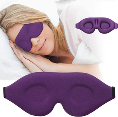 3D Sleep Mask, New Arrival Sleeping Eye Mask for Women Men, Contoured Cup Night Blindfold, Luxury Light Blocking Eye Cover, Molded Eye Shade with Adjustable Strap for Travel, Nap, Meditation, Purple