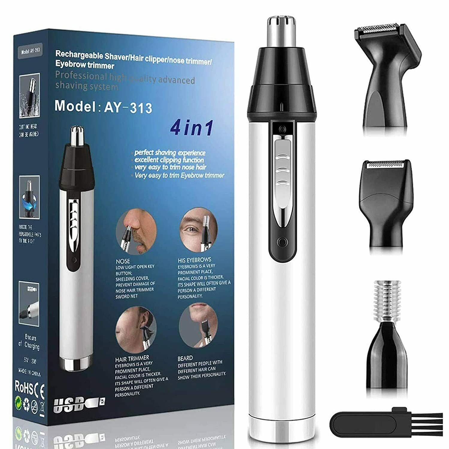 Braun Hair Clippers for Men MGK3220, 6-in-1 Beard Trimmer, Ear and Nose  Trimmer, Cordless & Rechargeable