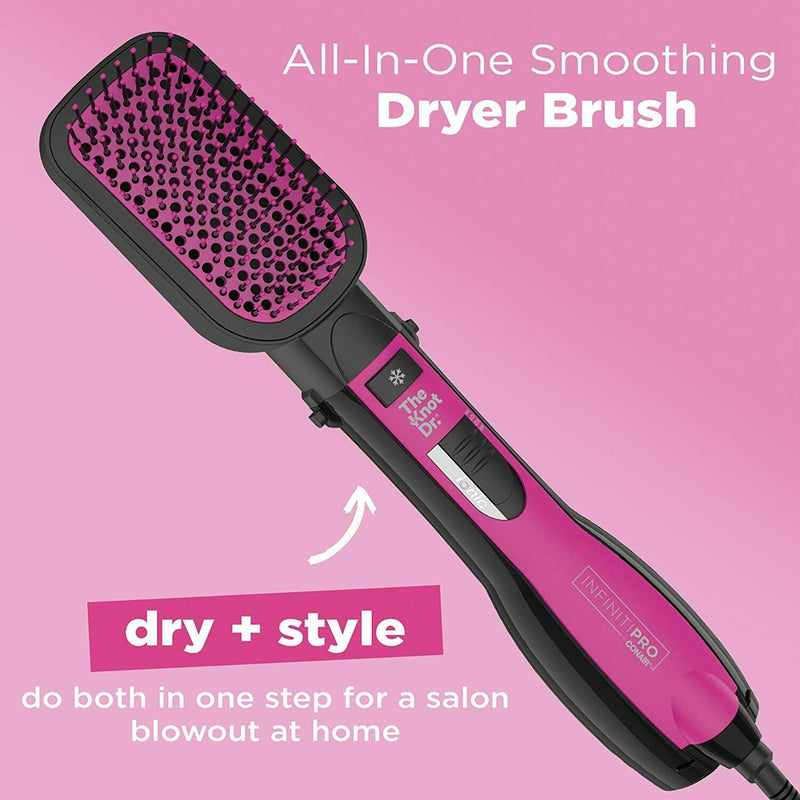 INFINITIPRO BY CONAIR The Knot Dr. All-in-One Smoothing Dryer Brush, Hair Dryer