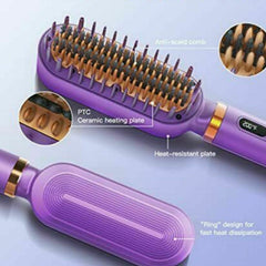ULTIBELA Hair Straightener Brush, Ionic with 5 Level, LCD Display, Auto-Off