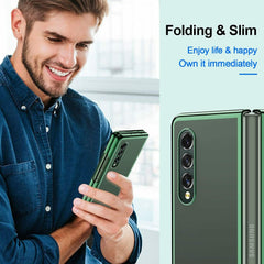 CENMASO Slim Case Galaxy Fold 3 Two-in-one Polycarbonate Impact Resistant -Green