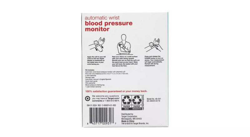 Upper Arm Blood Pressure Monitor instructions