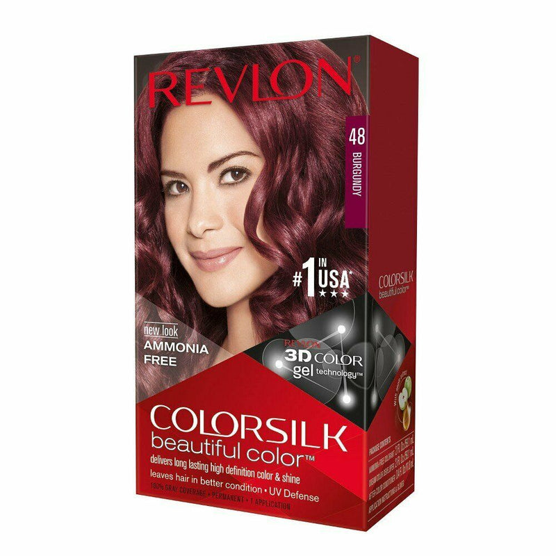 Colorsilk By Revlon, Ammonia-Free Permanent, Haircolor: Burgundy #48