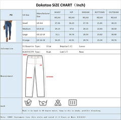 Dokotoo Women'S High Rise Skinny Stretch Ripped Jeans High Waisted Destroyed Denim Pants