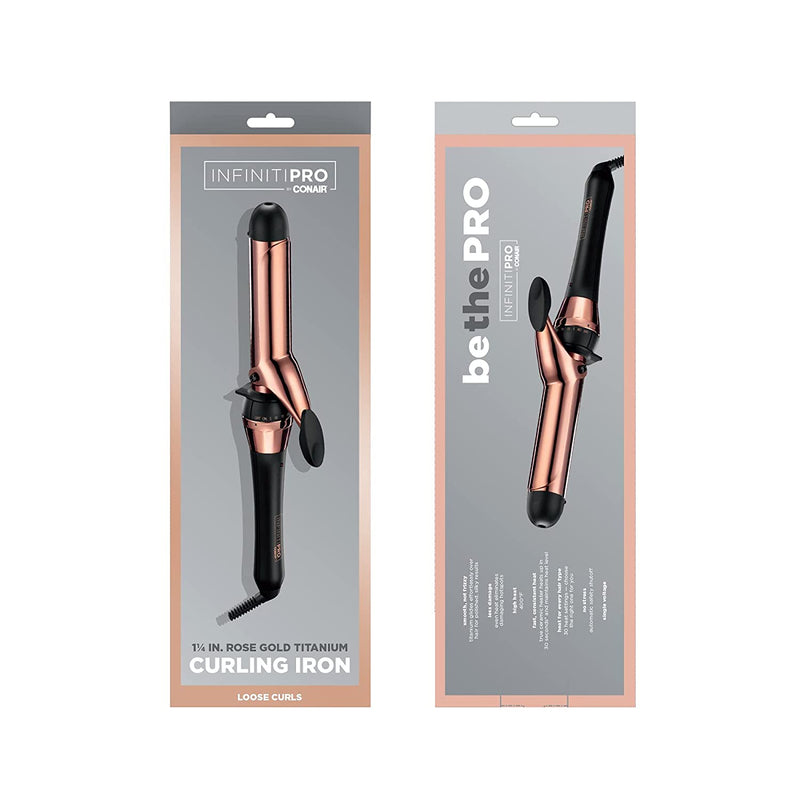 INFINITIPRO BY CONAIR Rose Gold Titanium 1.25 - Inch Curling Iron