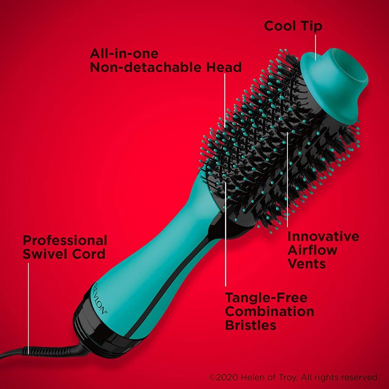 Copy of REVLON One-Step Hair Dryer And Volumizer Hot Air Brush - Teal