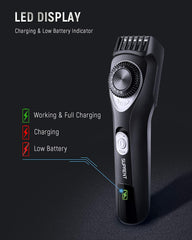 Adjustable Beard Trimmer, All-in-one Beard Trimmer for Men with Li-ion Battery, Fast Charge, Long-Lasting Use, 19 Built-in Precise Lengths, USB Charging