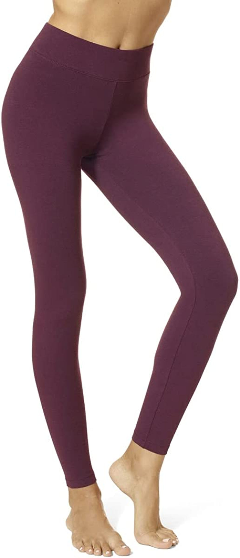 HUE Women'S Cotton Ultra Legging with Wide Waistband, Assorted