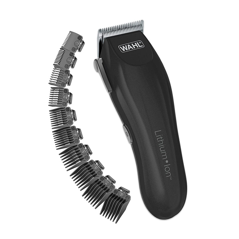 Wahl Clipper Lithium-Ion Cordless Haircutting Kit - Rechargeable Grooming and Trimming Kit with 12 Guide Combs for Heads, Beard, & All Body Grooming - Model 79608