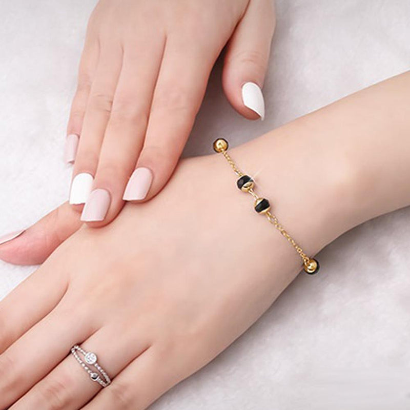 Camila 14K Gold Plated Chain Bracelet with Swarovski Crystals
