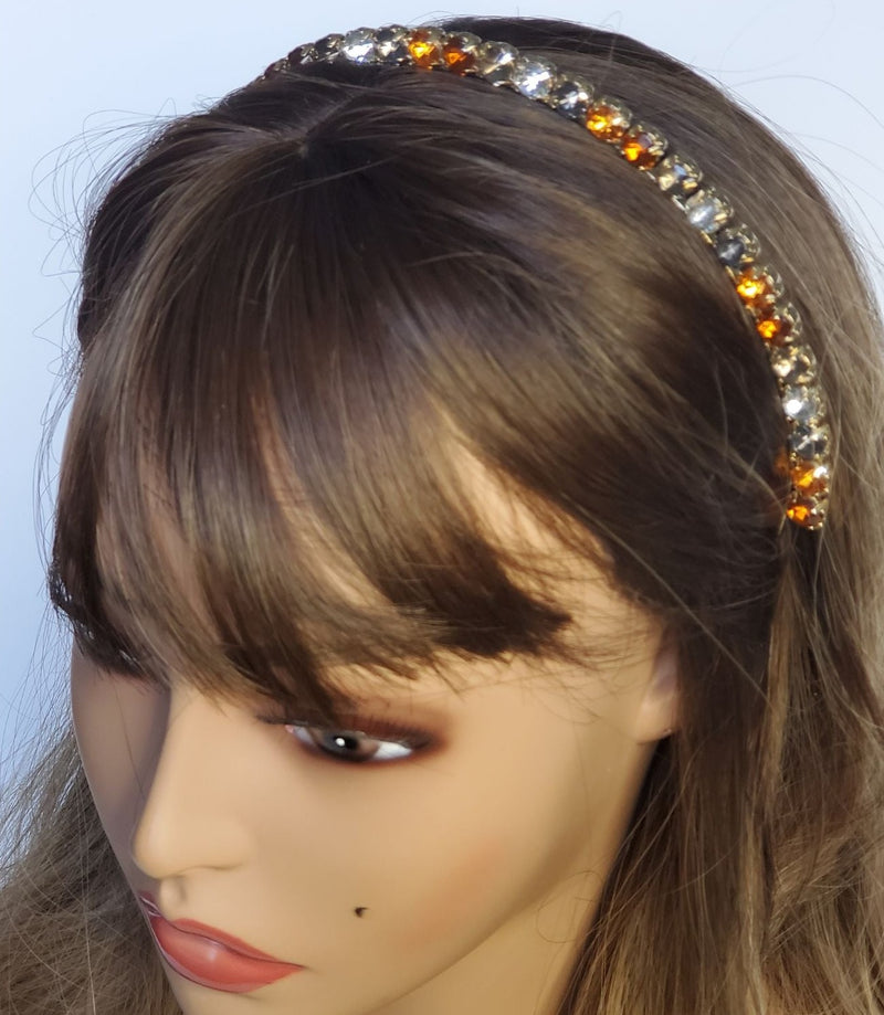 Metal Colored Crystal Headband - A New Day Gold