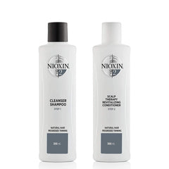 NIOXIN System 2 Cleanser Shampoo and Scalp Therapy Conditioner  for Natural Hair Progressed Thinning 10.1 oz