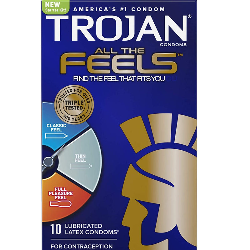 Trojan All The Feels Latex Condoms, 10CT