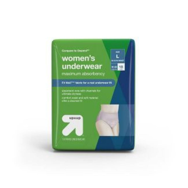 Women's Incontinence Underwear - Maximum Absorbency - Large - 18ct
