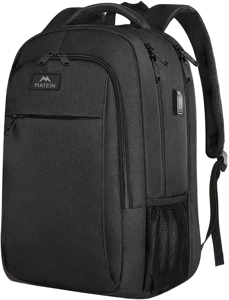 Business Travel Backpack, Matein Laptop Backpack with Usb Charging Port for Men Womens Boys Girls, anti Theft Water Resistant Computer Backpack Fits 15.6 Inch Laptop Notebook