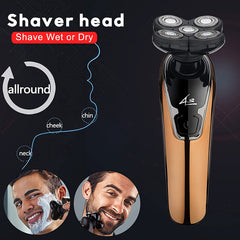Electric Razor for Men - Head Shavers for Bald Men - 6 in 1 Multi Functional Grooming Kit, LCD Display, Cordless Rechargable Waterproof