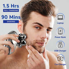 Aidallswellup Men’S 5-In-1 Electric Head Shaver for Bald Men - Head Shaver for Men - Anti-Pinch - Ergonomic Design - Cordless and Rechargeable.