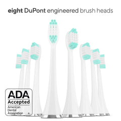 Aquasonic Vibe Series Ultra Whitening Toothbrush – ADA Accepted Electric Toothbrush - 8 Brush Heads & Travel Case - Ultra Sonic Motor & Wireless Charging - 4 Modes W Smart Timer – Satin Rose Gold
