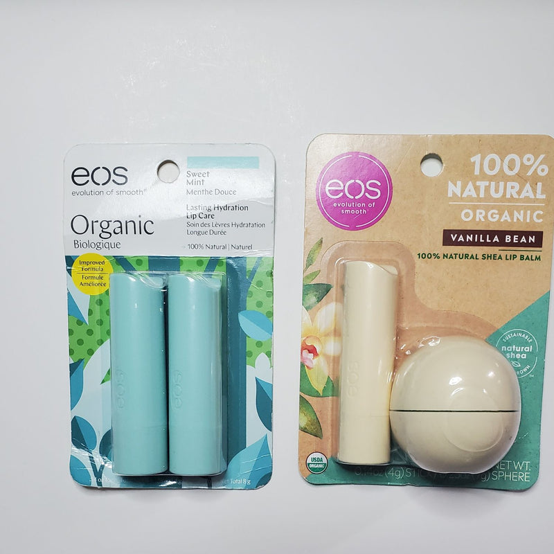 eos Natural & Organic Stick & Sphere Lip Balm  (PACK OF 2)